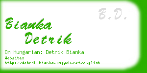 bianka detrik business card